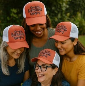 Women Supporting Women Trucker Hat – Otto Foam Front Snapback Cap